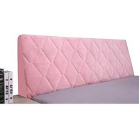 WSGJHB Copri testiera Letto Matrimoniale/Copertura per Testiera per Letto, Premium Elastica, Copri Spalliera Letto Velluto Fodera Protezione Anti-Collisione, Copritestata/Copritestiera Rosa 130CM