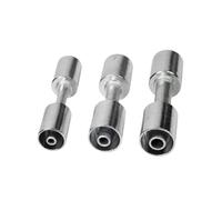 Wshao store #6#8#10 Raccordo Dritto A Crimpare For Tubo Flessibile For Aria Condizionata For Auto, In Alluminio, For Tubo Flessibile Standard A/C, 3/8 1/2 5/8(3 PCS)