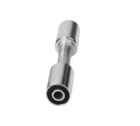 Wshao store #6#8#10 Raccordo Dritto A Crimpare For Tubo Flessibile For Aria Condizionata For Auto, In Alluminio, For Tubo Flessibile Standard A/C, 3/8 1/2 5/8(Model 6)