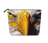 WSHFFILO American Bald Eagle Stampato Finta Canapa Makeup Bag Viaggio Toiletry Bag Cosmetic Bag Pochette, Nero , Taglia unica