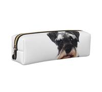 WSHFFILO Astuccio in pelle con stampa Schnauzer, Oro, Taglia unica, Portamonete
