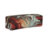 WSHFFILO Astuccio in pelle stampata marrone misto marmo, Oro, Taglia unica, Portamonete