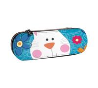 WSHFFILO Astuccio in pelle stampata per cancelleria portatile con scritta "Spring Happy Easter Holiday"