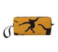WSHFFILO Astuccio per matite con stampa scimmia nera Gibbon piccola borsa per il trucco