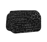 WSHFFILO Astuccio per penne a conchiglia con stampa astratta chimica scientifica astuccio per matite portatile borsa per cancelleria, Nero , Taglia unica, Portamonete