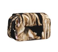 WSHFFILO Astuccio per penne a conchiglia con stampa di pastore tedesco, astuccio portatile per cancelleria, Nero , Taglia unica, Portamonete