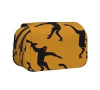WSHFFILO Astuccio per penne a conchiglia con stampa scimmia nera Gibbon astuccio per cancelleria portatile, Nero , Taglia unica, Portamonete