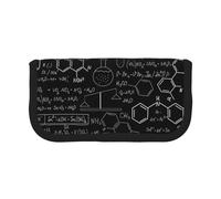 WSHFFILO Astuccio per penne in tela stampata astratta scientifica chimica astuccio per cancelleria portatile, Nero , Taglia unica, Portamonete