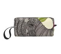 WSHFFILO Astuccio piccolo per trucchi con stampa di elefanti