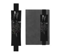 WSHFFILO Astuccio portapenne in pelle con stampa acchiappasogni scuro, Nero , Taglia unica, Portamonete