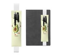 WSHFFILO Astuccio portapenne in pelle stampata con corda di avocado, bianco, Taglia unica, Portamonete