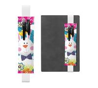 WSHFFILO Astuccio portapenne in pelle stampata con scritta "Spring Happy Easter Holiday", bianco, Taglia unica, Portamonete