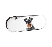 WSHFFILO Astuccio portatile in pelle stampata Schnauzer ben educato