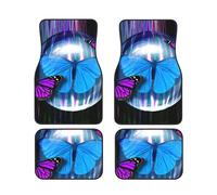 WSHFFILO Bella farfalla stampato Car Floor Mat Set di quattro tappetini antiscivolo auto