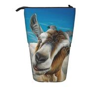 WSHFFILO Blue Goat Print - Astuccio telescopico espandibile per matite con stampa di capra