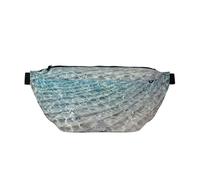 WSHFFILO Borsa da petto casual con tracolla stampata con acqua di mare trasparente