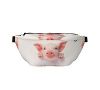 WSHFFILO Carino Pig Stampato Crossbody Marsupio Casual Borsa Petto