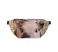 WSHFFILO Carino Pig Stampato Crossbody Marsupio Casual Borsa Petto