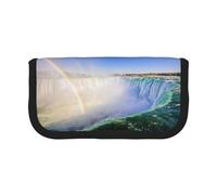 WSHFFILO Cascate del Niagara - Astuccio per penne in tela con stampa delle cascate del Niagara, Nero , Taglia unica, Portamonete