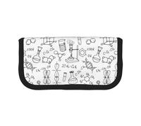 WSHFFILO Chimica stampa stampata tela penna caso matita sacchetto portatile cancelleria Pouch, Nero , Taglia unica, Portamonete