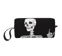 WSHFFILO Cool Skull stampato Ricevi Bag Pencil Case Piccolo Makeup Bag