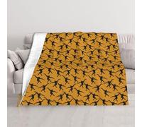 WSHFFILO Coperta stampata con scimmia nera Gibbon Coperta copridivano morbida coperta da letto