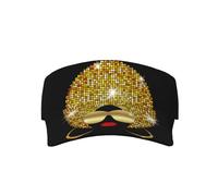 WSHFFILO Cute African Woman Polka Stampato Adulto Protezione Solare Visiera Cap Vuoto Top Baseball Sun Cap Nero