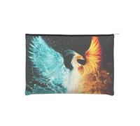WSHFFILO Fire and Water Phoenix stampato carta riutilizzabile Cosmetic Bag Makeup Bag Travel Toiletry Bag