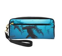 WSHFFILO Hammerhead Sharks - Astuccio per matite con stampa di squali, astuccio per cancelleria portatile