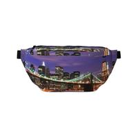 WSHFFILO Marsupio a tracolla con stampa New York Night Casual