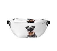 WSHFFILO Marsupio a tracolla con stampa Schnauzer ben educato