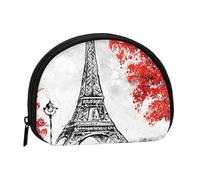 WSHFFILO Mini organizer per monete con stampa di Parigi, Nero , Taglia unica