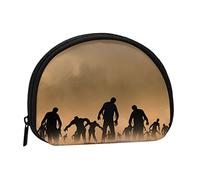 WSHFFILO Molte zombie stampato Shell Storage Bag Mini Coin Organizer, Nero , Taglia unica