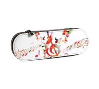 WSHFFILO Musica Farfalla Stampato Matita In Pelle Astuccio Portatile Cancelleria