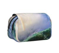 WSHFFILO Niagara Falls - Astuccio per penne a conchiglia con stampa a doppia conchiglia, astuccio portatile per cancelleria, Nero , Taglia unica, Portamonete