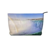 WSHFFILO Niagara Falls - Trousse da viaggio in velluto a coste con stampa delle cascate del Niagara, Nero , Taglia unica