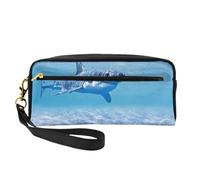 WSHFFILO Ocean Sharks - Astuccio per matite con stampa di squali, astuccio per cancelleria portatile
