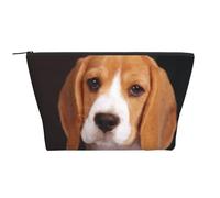 WSHFFILO Ovely - Borsa per trucchi con stampa di cane e beagle, borsa da viaggio per cosmetici, Nero , Taglia unica