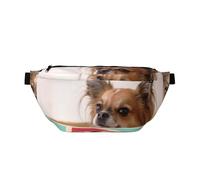 WSHFFILO Papillon in The Box - Marsupio a tracolla con stampa, stile casual