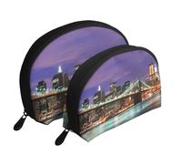 WSHFFILO Pochette portatile con stampa di New York Night, bianco, Taglia unica