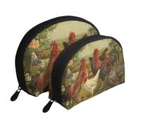 WSHFFILO Pochette portatile con stampa di polli e fattoria, bianco, Taglia unica