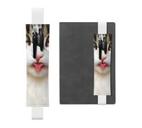 WSHFFILO Portamatite in pelle stampata con gatto, bianco, Taglia unica, Portamonete