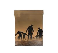 WSHFFILO Portamonete in pelle stampata con molti zombie, bianco, Taglia unica, Classico