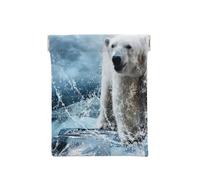 WSHFFILO Portamonete in pelle stampata con orso polare bianco, bianco, Taglia unica, Classico