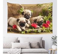 WSHFFILO Puppys - Arazzo decorativo da appendere alla parete, 152,4 x 101,6 cm
