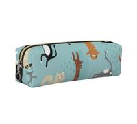 WSHFFILO Raining Cats & Dogs - Astuccio in pelle con stampa di cani e gatti, Oro, Taglia unica, Portamonete