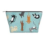 WSHFFILO Raining Cats & Dogs - Borsa da viaggio con stampa di cani e gatti, borsa per cosmetici, Nero , Taglia unica