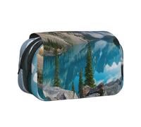 WSHFFILO Rocky Mountains - Astuccio per penne a conchiglia con stampa a doppia conchiglia, astuccio per cancelleria portatile, Nero , Taglia unica, Portamonete