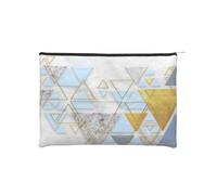 WSHFFILO Sacchetto cosmetico riutilizzabile di carta stampata astratta del modello geometrico della borsa di trucco della borsa di viaggio della borsa da