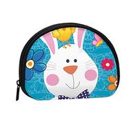 WSHFFILO Spring Happy Easter Holiday - Mini organizer per monete con conchiglie stampate, Nero , Taglia unica